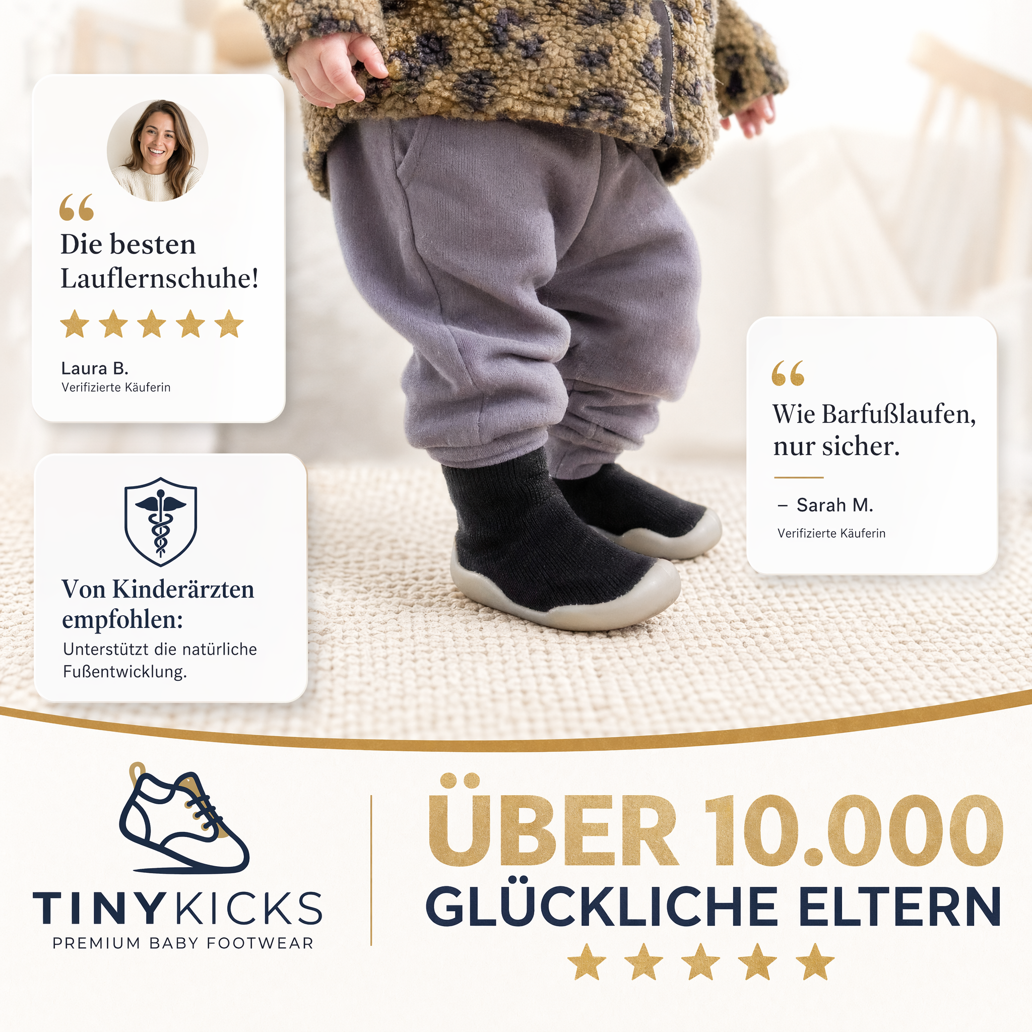 TinyKicks - Natürlich laufen – Babyschuhe mit flexibler Sohle
